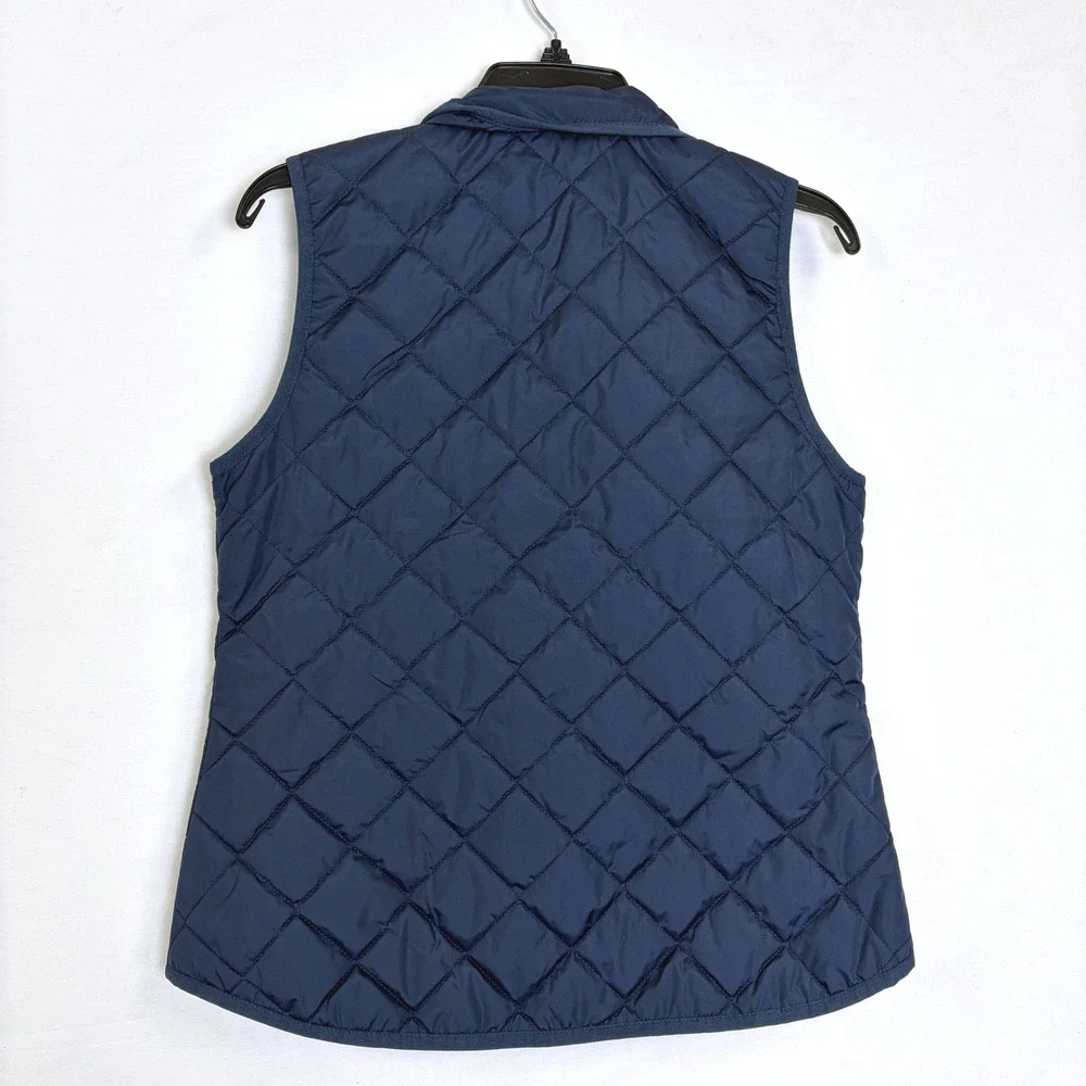 Old Navy Quilted Puffer Vest Bundle Lot 2 Olive Green Navy Zip Small Preppy - Picture 15 of 15